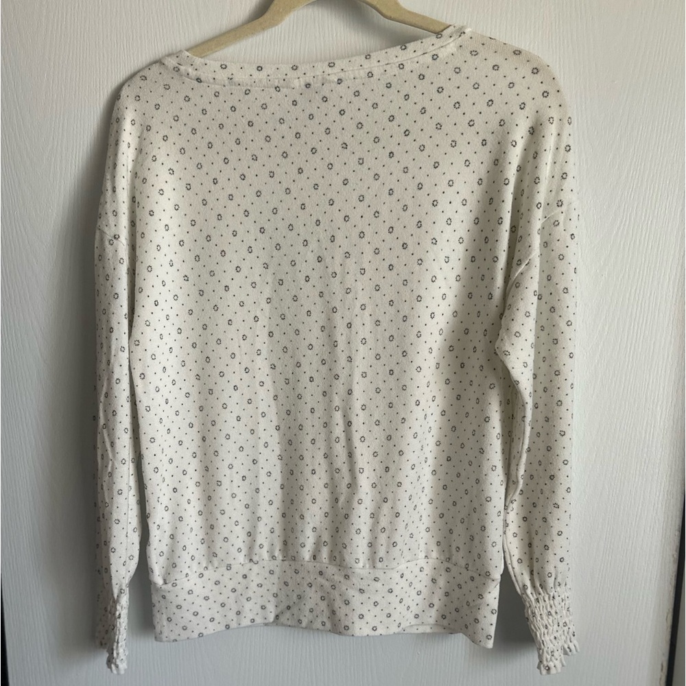 Lucky Brand White and Black Patterned Top - Picture 2 of 4